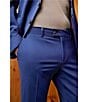 Psycho Bunny Contemporary Fit Flat Front Solid 2-Piece Suit, Color:Blue - Image 17