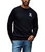 Psycho Bunny Dante Embroidery Crewneck Pullover, Color:Black - Image 1