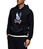 Psycho Bunny Dante Embroidery Knit Hoodie, Color:Black - Image 1