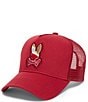 Psycho Bunny Dante Trucker Hat, Color:Garnet - Image 1