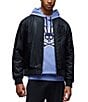 Psycho Bunny David Relaxed Bomber Jacket, Color:Black - Image 1