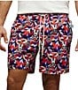 Psycho Bunny Florian Allover Print Swim Trunks - Image 1