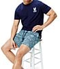 Psycho Bunny Frank Bunny Panel Patterned 5.75#double; Inseam Swim Trunks - Image 4