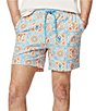 Psycho Bunny Frank Bunny Panel Patterned 5.75#double; Inseam Swim Trunks - Image 1