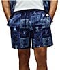 Psycho Bunny Gio Allover Print 6#double; Inseam Swim Trunks - Image 1