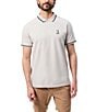 Color:Pearl - Image 1 - Groves Pique Short Sleeve Polo Shirt