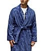 Psycho Bunny Harper Long Sleeve Terrycloth Robe, Color:Gray/Blue - Image 3