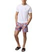 Color:Serenity - Image 3 - Jackson Bunny Face Printed 5 3/4#double; Inseam Swim Trunks