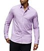 Psycho Bunny Jackson Classic Fit Stretch Knit Spread Collar Solid Embroidered Logo Dress Shirt - Image 3