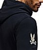 Psycho Bunny Janvi Embroidered Patch Hoodie, Color:Black - Image 5