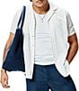 Psycho Bunny Jayme Seersucker Short Sleeve Woven Camp Shirt - Image 1