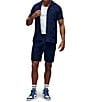 Psycho Bunny Kelvin Towel Terry Cloth 8.5#double; Inseam Shorts, Color:Evening Blue - Image 4