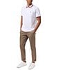 Color:White - Image 3 - Kingsbury Pique Modern Fit Short Sleeve Polo Shirt