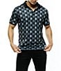 Psycho Bunny Knight Checkerboard Short Sleeve Polo Shirt - Image 1