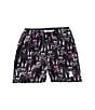 Psycho Bunny Little Boys Loa Printed Swim Trunks, Color:Black - Image 1