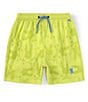 Color:Wild Lime - Image 3 - Little Boys 2T-6 Malta Hydrochromic Swim Trunks
