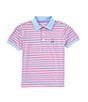 Color:Windsurfer - Image 1 - Little Boys 2T-6 Short Sleeve Willis Stripe Jersey Sport Polo Shirt
