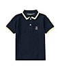 Color:Navy - Image 1 - Little Boys 5-6 Short Sleeve Kingsbury Pique Polo Shirt