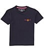 Color:Navy - Image 2 - Little Boys 5-6 Short Sleeve Wasterlo Graphic T-Shirt