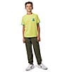 Color:Limeade - Image 4 - Little/Big Boys 5-20 Short Sleeve Apple Valley Embroidered T-Shirt