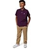 Color:Potent Purple - Image 4 - Little/Big Boys 5-20 Short Sleeve Classic Polo Shirt