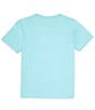 Color:Turquoise/Aqua - Image 2 - Little/Big Boys 5-20 Short Sleeve Lancaster Embroidered T-Shirt