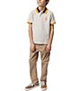 Color:Natural Linen - Image 4 - Little/Big Boys 5-20 Short Sleeve Marshall Polo Shirt