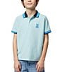 Color:Seafoam - Image 1 - Little/Big Boys 5-20 Short Sleeve Marshall Polo Shirt