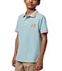 Color:Seafoam - Image 1 - Little/Big Boys 5-20 Short Sleeve Pique Polo Shirt