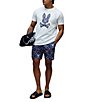 Psycho Bunny Luke Allover Bunny Paisley Print 6#double; Inseam Swim Trunks - Image 4