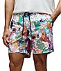Psycho Bunny Marco Printed Pattern 5 3/4" Inseam Swim Trunks,New Products : American Fashion Style Bags On Sale