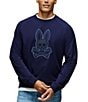 Psycho Bunny Marlo Herringbone Patch Sweatshirt, Color:Evening Blue - Image 1