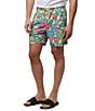 Color:Safe Yellow - Image 1 - Maybrook Lightweight Allover Bunny 5.75#double; Inseam Swim Trunks