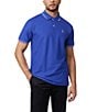 Color:Royal Blue - Image 1 - Modern Fit Logan Pique Short Sleeve Polo Shirt