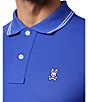 Color:Royal Blue - Image 4 - Modern Fit Logan Pique Short Sleeve Polo Shirt