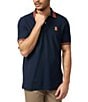 Color:Navy - Image 3 - Montebello Pique Short Sleeve Polo Shirt