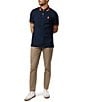 Color:Navy - Image 4 - Montebello Pique Short Sleeve Polo Shirt