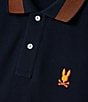 Color:Navy - Image 5 - Montebello Pique Short Sleeve Polo Shirt