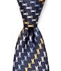 Psycho Bunny Multi Ears 3 1/4#double; Traditional Silk Tie, Color:Yellow - Image 1