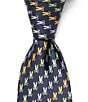 Psycho Bunny Multi Ears 3 1/4#double; Traditional Silk Tie, Color:Green - Image 1