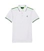 Color:White - Image 1 - Olex Sport Performance Stretch Short-Sleeve Polo Shirt