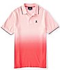 Color:Azalea Pink - Image 1 - Ombre Short-Sleeve Polo Shirt