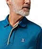 Color:Aegean Sea - Image 4 - Otis Sport Performance Stretch Short-Sleeve Polo Shirt