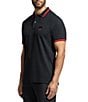 Psycho Bunny Pierce Pique Short Sleeve Polo Shirt, Color:Black - Image 3