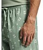 Psycho Bunny Printed Woven Poplin Pajama Pants, Color:Green - Image 5