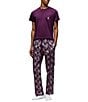 Psycho Bunny Printed Woven Poplin Pants, Color:Potent Pur - Image 2