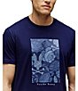 Psycho Bunny Rowen Graphic Short Sleeve T-Shirt, Color:Evening Blue - Image 2