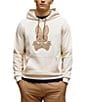Psycho Bunny Ryder Embroidered Bunny Patch Long Sleeve Hoodie, Color:White Cap - Image 1