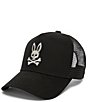 Psycho Bunny Ryder Trucker Cap, Color:Black - Image 1