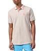 Color:Natural Linen - Image 1 - Saratoga Pique Short Sleeve Polo Shirt